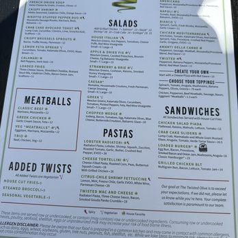 The Twisted Olive - Lunch menu - Italian Near Me - North Canton, Ohio