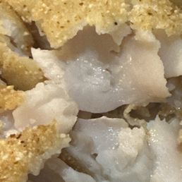 Fried catfish not cooked throughout. Pink and not flaky.  Disappointed.