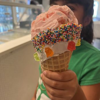 Ice Cream Theory - Bubblegum ice cream in a gummie bear cone - Gelato Near Me - Oldsmar, Florida