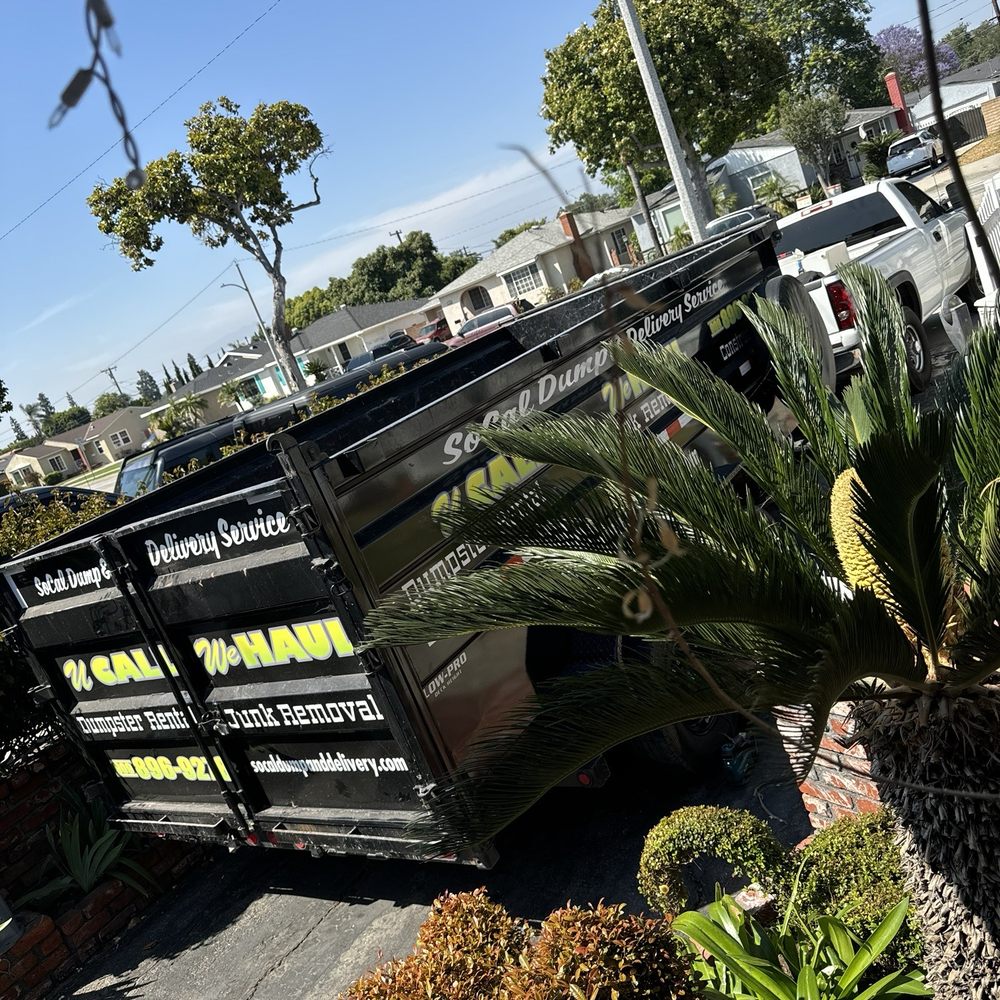 Unloading dumpster Unloading dumpster