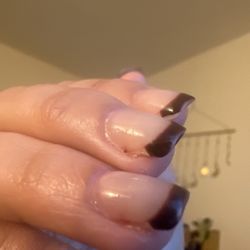 J&J Nails Spa - Brown French tip