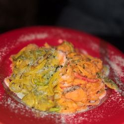 NK Restaurant - Saffron Pasta with Salmon