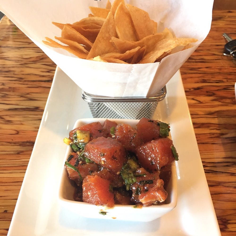 Guahan Grill - Ahi Poke served with a side of chips, so good! - Barbeque Near Me - Oceanside, California Guahan Grill - Ahi Poke served with a side of chips, so good! - Barbeque Near Me - Oceanside, California