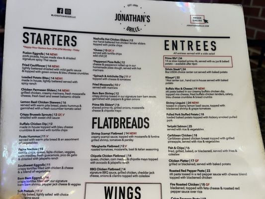 Menu photo 2 Jonathan's Grille Hendersonville, TN Menu photo 2 Jonathan's Grille Hendersonville, TN