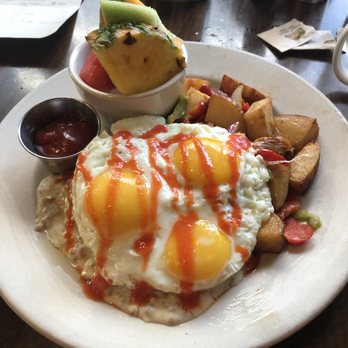 Breakfast Club - Biscuits and gravy, sunny side up eggs, with potatoes. - Breakfast & Brunch Near Me - Phoenix, Arizona