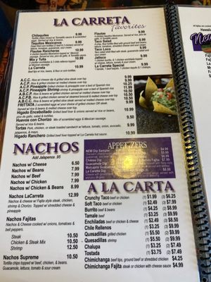Menu photo 2 Lacarreta Mexican Restaurant Sevierville, TN Menu photo 2 Lacarreta Mexican Restaurant Sevierville, TN