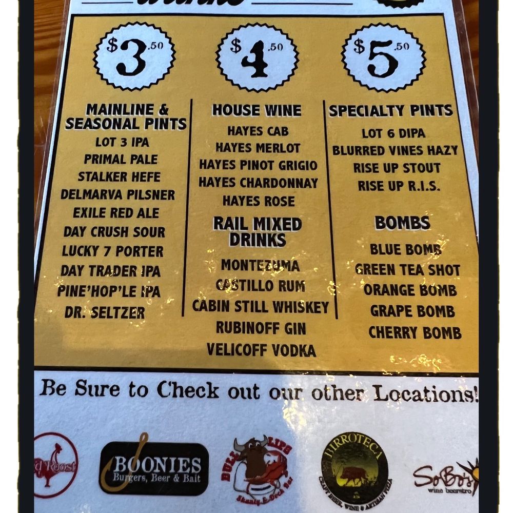 Evolution Craft Brewing Co. & Public House - Happy Hour Menu. - New American Near Me - Salisbury, Maryland