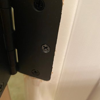 Lowe's Home Improvement - All the the damage to the door frame's & crappy patch job!!! They should be ashamed to leave someone's home like this!!! - Home Decor Near Me - Upland, California