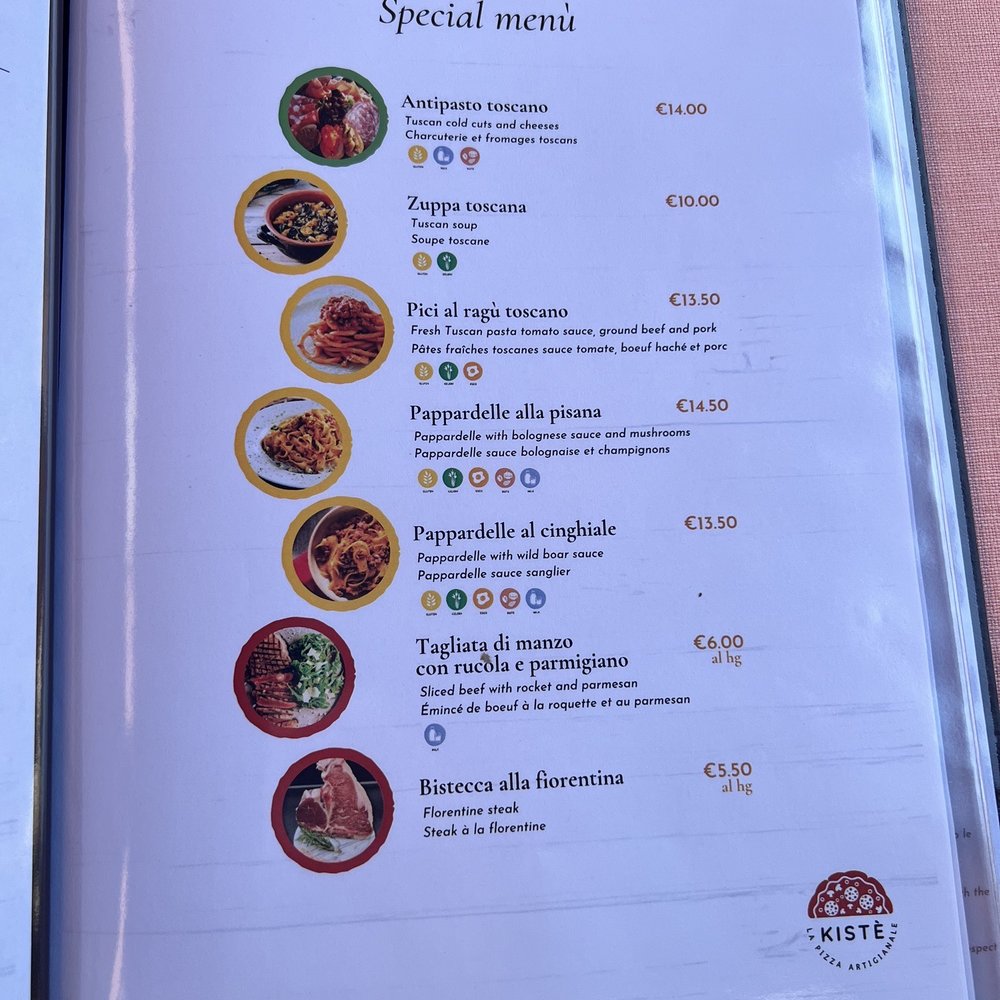 Kisté - Menu - Pizza Near Me - Pisa, PI