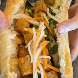 Tofu banh mi - delicious!!!! So flavorful.