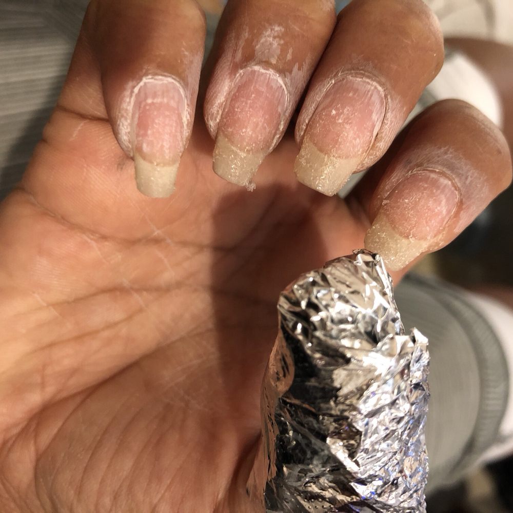 Blossom Nail Spa - Before. Taking off previous gel polish from natural nails. - Nail Salons Near Me - Riverview, Florida Blossom Nail Spa - Before. Taking off previous gel polish from natural nails. - Nail Salons Near Me - Riverview, Florida
