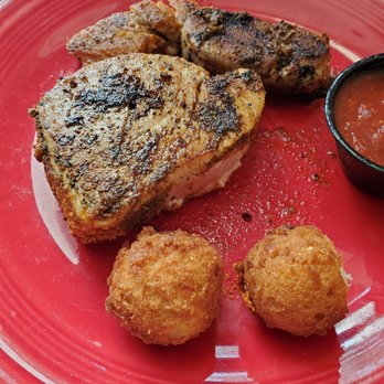 Waterman's Grill - Tuna with hushpuppies - American Near Me - Edenton, North Carolina