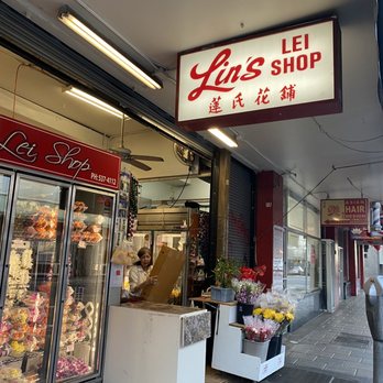 Lin's Lei Shop - Look for the Lin's sign on the left side of the street. - Florists Near Me - Honolulu, Hawaii