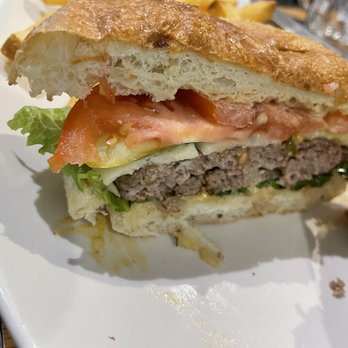 The Hearth - Side View of the Cheeseburger - American Near Me - Mississauga, Ontario The Hearth - Side View of the Cheeseburger - American Near Me - Mississauga, Ontario