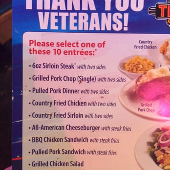 Texas Roadhouse - Free Vet's Day menu! - Steakhouses Near Me - Abilene, Texas