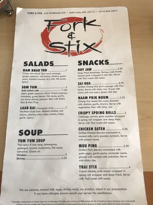 Menu photo 8 Fork & Stix Saint Louis, MO