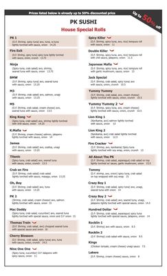 Menu photo 5 PK Sushi Rocklin, CA Menu photo 5 PK Sushi Rocklin, CA