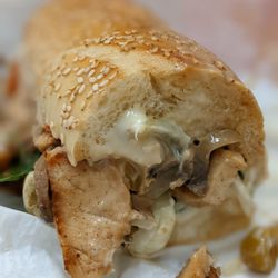 DiBella's Subs - Grilled Chicken Philly was yum! The chicken was moist and delicious. All ingredients were flavorful, loved mushrooms and pickle chips:).