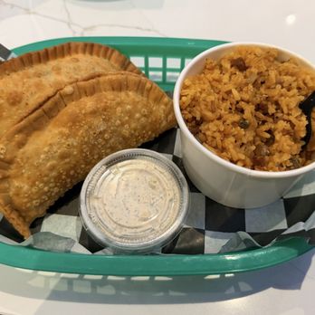 The Fried Taco - 2 empanada lunch with Puerto Rican rice - Food Trucks Near Me - Midwest city, Oklahoma The Fried Taco - 2 empanada lunch with Puerto Rican rice - Food Trucks Near Me - Midwest city, Oklahoma