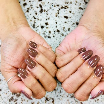 Colour Nails Spa - Jenny did this beautiful work on my nails - full set w/ coffin shape - Nail Salons Near Me - Los Angeles, California Colour Nails Spa - Jenny did this beautiful work on my nails - full set w/ coffin shape - Nail Salons Near Me - Los Angeles, California