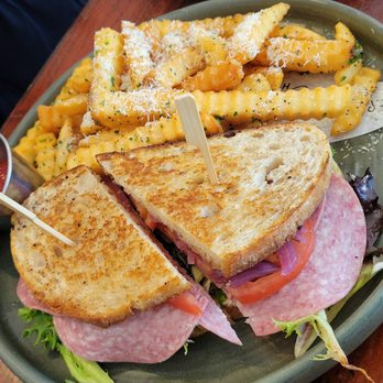 Fig & Ginger - Ohhh sooo good! Fig, prosciutto and arugula sandwich with truffle fries - Breakfast & Brunch Near Me - Honolulu, Hawaii Fig & Ginger - Ohhh sooo good! Fig, prosciutto and arugula sandwich with truffle fries - Breakfast & Brunch Near Me - Honolulu, Hawaii