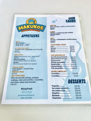 Menu photo 1 Makukos Ensenada, BCN Menu photo 1 Makukos Ensenada, BCN