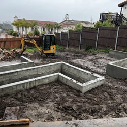 Shoreline Concrete Construction - Construction of our backyard into terraced spaces