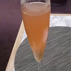 Searcys Champagne Bar - Peach Bellini, £6.75+.