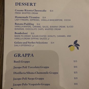 Luogo - Dessert menu - Italian Near Me - Nashville, Tennessee Luogo - Dessert menu - Italian Near Me - Nashville, Tennessee