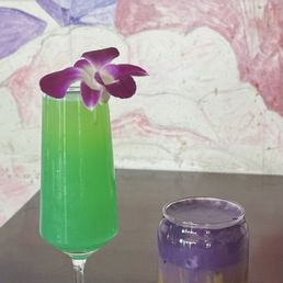 Mermaid mimosa and ube latte Mermaid mimosa and ube latte