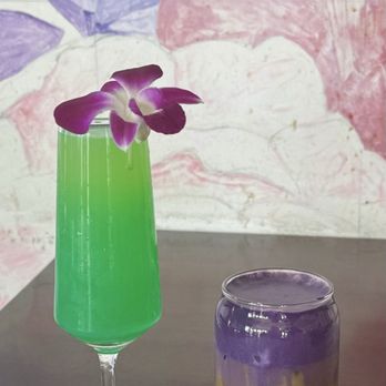 8th Haus Cafe - Mermaid mimosa and ube latte - Breakfast & Brunch Near Me - Anaheim, California 8th Haus Cafe - Mermaid mimosa and ube latte - Breakfast & Brunch Near Me - Anaheim, California