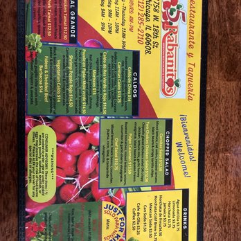 5 Rabanitos - Menu - Mexican Near Me - Chicago, Illinois 5 Rabanitos - Menu - Mexican Near Me - Chicago, Illinois