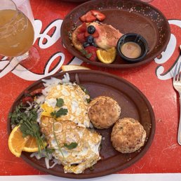 Carne Asada + Eggs and Concha French Toast Carne Asada + Eggs and Concha French Toast