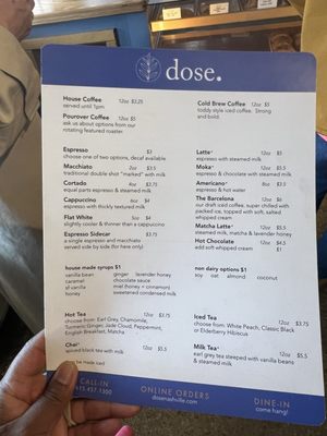 Menu photo 4 Dose Nashville, TN