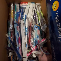 Westside Children's Dentistry - Disposable toothbrushes and toothpaste donated to our local shelter for women and children in Burien!
