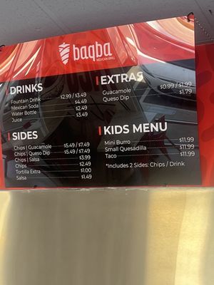 Menu photo 2 Baqba Mexican Grill Montclair, CA