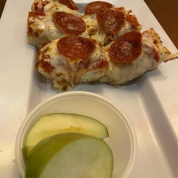 Mellow Mushroom Clemson - Kids meal- French Bread Pepperoni and apples.  Thank you for a fruit side!! - Pizza Near Me - Clemson, South Carolina