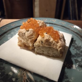 Tokyo Record Bar - Salmon Riet with Trout Roe / IG @mwy.eats - Izakaya Near Me - New York, New York Tokyo Record Bar - Salmon Riet with Trout Roe / IG @mwy.eats - Izakaya Near Me - New York, New York