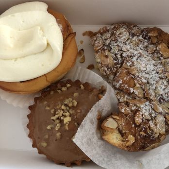 Hans & Harry's Bakery - Cinnamon roll on the left, almond Croissant & Apple & salt Carmel - Bakeries Near Me - Bonita, California Hans & Harry's Bakery - Cinnamon roll on the left, almond Croissant & Apple & salt Carmel - Bakeries Near Me - Bonita, California