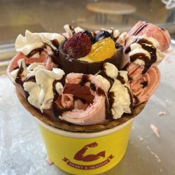 Sweet & Healthy Ice Cream Rolls - Icecream rolls