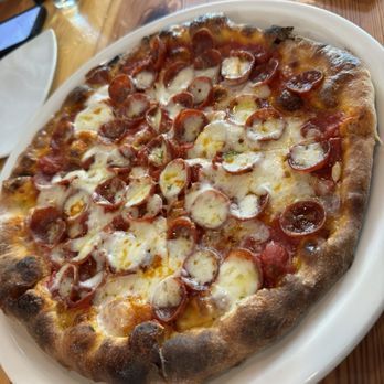 Pizzeria Toro - Americana Pizza with pepperonis added - Pizza Near Me - Durham, North Carolina Pizzeria Toro - Americana Pizza with pepperonis added - Pizza Near Me - Durham, North Carolina