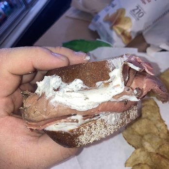 Far Land Provisions - Roast beef with tasty cream cheese spread on it. This was probably the best bite of the whole sammy! - Grocery Near Me - Provincetown, Massachusetts