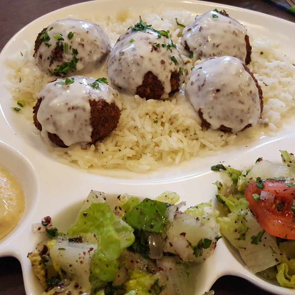 Lebanese Flower Restaurant - falafel plate - Mediterranean Near Me - Sydney, Nova Scotia Lebanese Flower Restaurant - falafel plate - Mediterranean Near Me - Sydney, Nova Scotia
