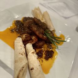 Roger Rocka's Dinner Theater - Sautéed Prawns with Garlic Red Chile Oil and Rosemary