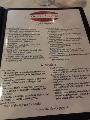 Menu photo 3 Osteria Da Primo Burien, WA