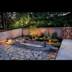 Fairview Landscaping - Patio, wall beautiful accent lighting and landscaping