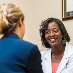 RMA Lehigh Valley | Allentown - Dr. Gueye and a patient consultation.