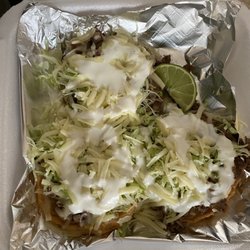 Taco T - Sopes with asada (steak) 11.99 for 3