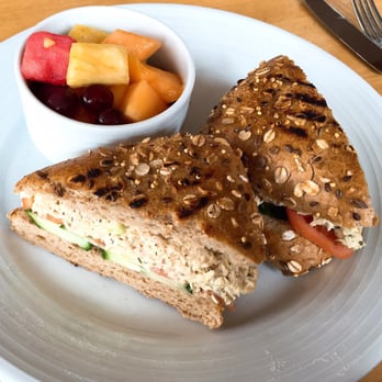 Pinstripes - Tuna sandwich! Swapped the side of soup for some fresh fruit - Bowling Near Me - Edina, Minnesota Pinstripes - Tuna sandwich! Swapped the side of soup for some fresh fruit - Bowling Near Me - Edina, Minnesota