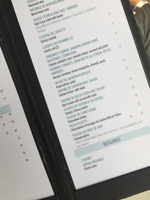 Menu photo 4 Terrasse sur l'Auberge Montreal, QC Menu photo 4 Terrasse sur l'Auberge Montreal, QC